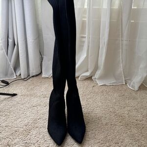 Zara - Knee Socks Suede Stiletto Boots size 6